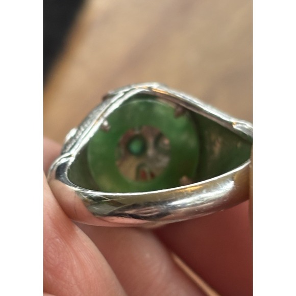 Two Tone 925 Sterling Silver Celtic Cross Ring / Size 11 - Picture 5 of 10